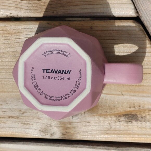 Beautiful Teavana Geometric Mug Purple and Yellow - Picture 4 of 4